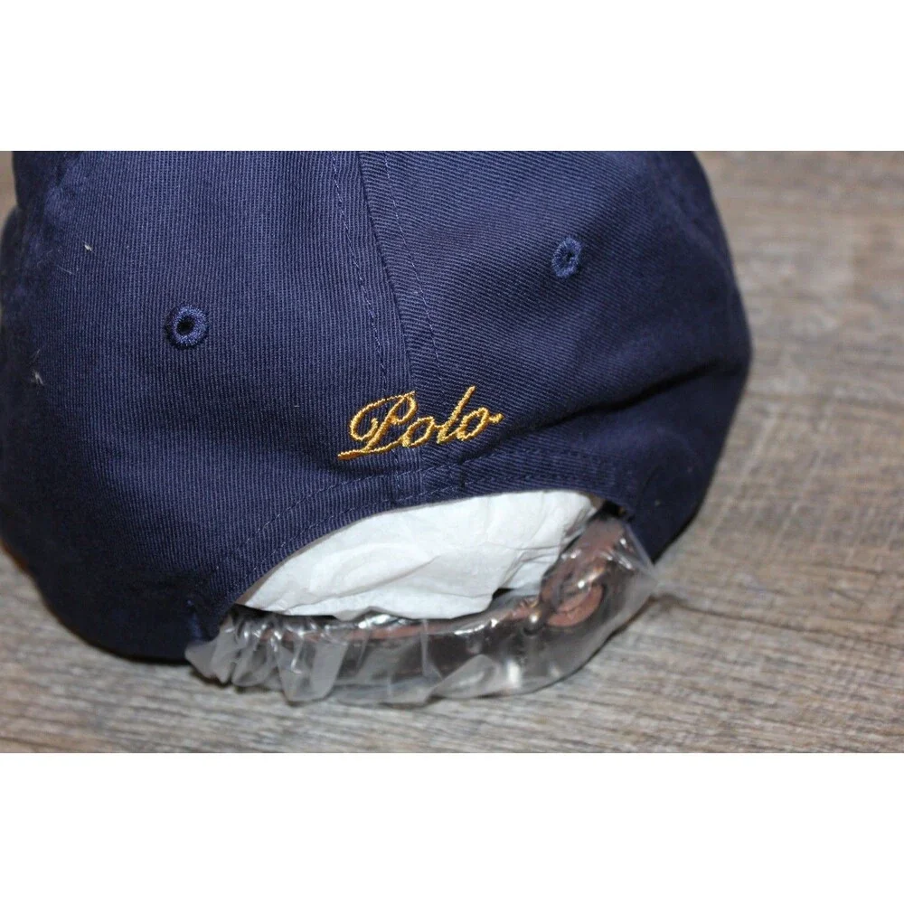 NWT Polo Ralph Lauren Men's Polo Pony Embroided Crest Baseball Cap OSFA BLUE